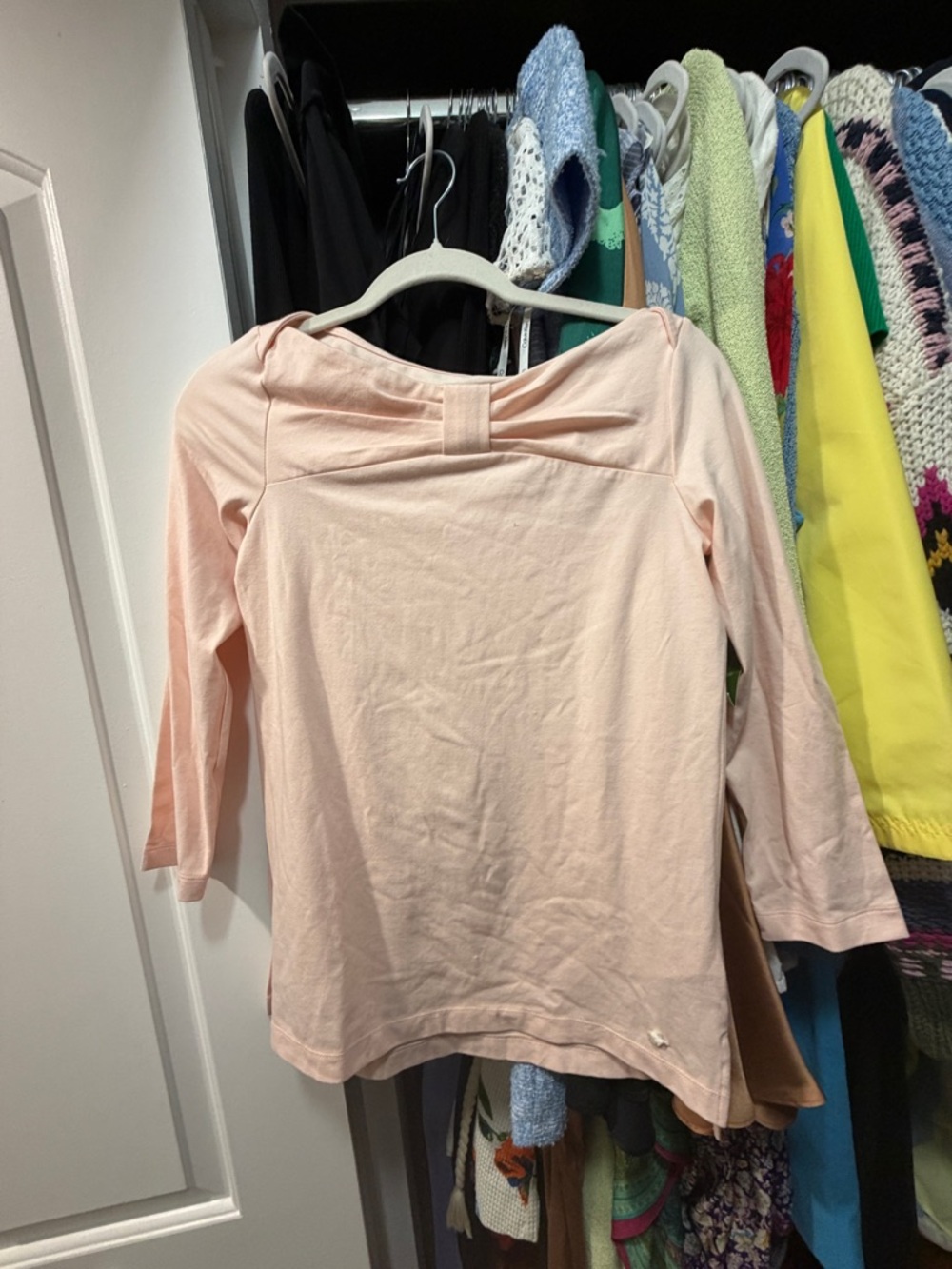 kate spade Pale Pink Bow-Back Long Sleeve Tee